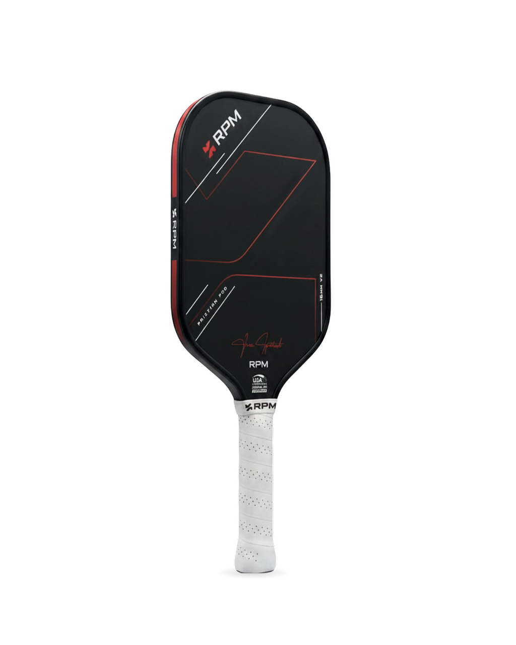 RPM Friction Pro 16MM Hybrid Flat Top V2 Pickleball Paddle - Angled