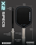 Engage X2 Widebody 16MM pickleball paddle