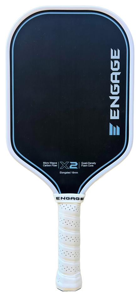 Engage X2 Elongated 16MM Aqua Surge pickleball paddle - front