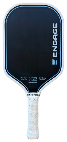 Engage X2 Elongated 16MM Aqua Surge pickleball paddle - front