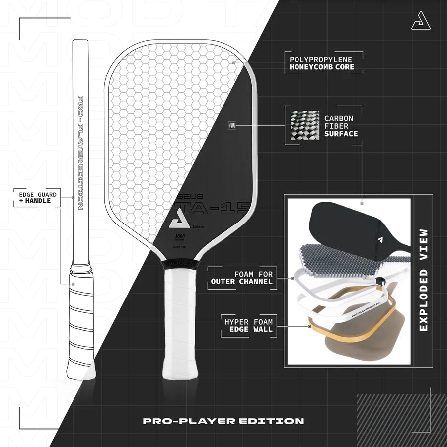 JOOLA Perseus MOD TA-15 16MM Pickleball Paddle